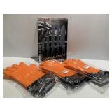3 Pairs of Silicone Oven Mitts and a 5 Piece