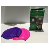 2 swim caps, sz. M/L womens jacket &