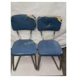 2 Blue Antique Chairs