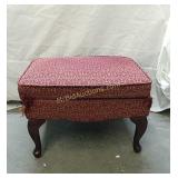 Red ottoman with storage