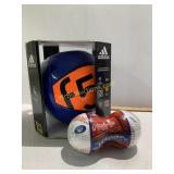 Adidas Soccer Ball and 2 Rawlings Baseballs