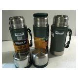 3 Stanley thermos