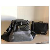 Large duffel bag and toiletries bag black