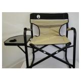 Coleman folding lawn chair with fold-out table