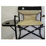 Coleman folding lawn chair with fold-out table