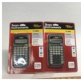 2 Texas Instruments Scientific Calculators