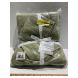 6 Piece Moss Green Towel Set