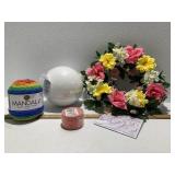 Craft Supplies / Yarn, Flowers, Styrofoam Ball,