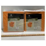 2 Collapsible Storage Bins / Orange