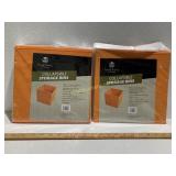 2 Collapsible Storage Bins / Orange