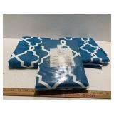 3 Mainstay Teal Curtain Panels / 84 Inch Length
