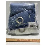 Package of 2 - 37X95 Curtain Panels / Blue & Sheer
