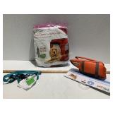 Pop Open Dog Kennel, Med. Harness & XS Life Jacket
