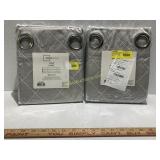 2 Mainstays Silver Curtain Panels / 54X96
