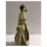 14 inch geisha figurine with plum tree