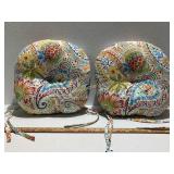 2 Decorative Seat Cushions