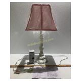 Table Lamp with Pink Shade