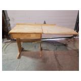 Wood Corner Desk W/ Drawer