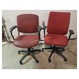 2 - Burgandy Desk Chairs