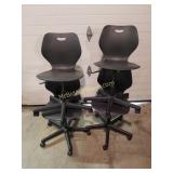 4 - Plastic Adjustable Desk Chairs