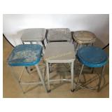 6 - Metal Stools