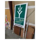 9 Foot Metal Ivy Tech Sign