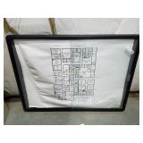 Bulletin Board Showcase W/ Sliding Doors