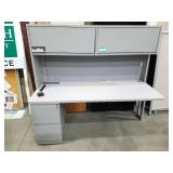 Metal Desk/Workstation W/ Cabinets&Drawers