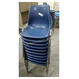10 Plastic & Metal Chairs