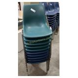 10 Plastic & Metal Chairs