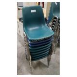 9 Plastic & Metal Chairs