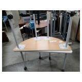 2 Rolling Half Circle Tables