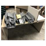 Desk with extension and several connectors