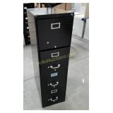Black Metal 4-Drawer Filing Cabinet
