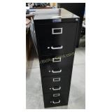 Black Metal 4-Drawer Filing Cabinet