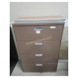 Metal 4-Drawer Filing Cabinet W/ Tops