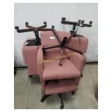 6 Burgandy Office Chairs