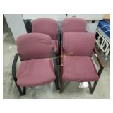 4 Burgundy Chairs