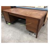Wood and metal desk