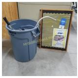 Brute Rubbermaid Can & Bulletin Board