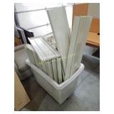 Thick Plastic Tote on Wheels & Contents