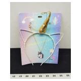 Girls Unicorn Set- Headband,Earrings, Necklace