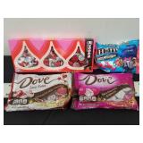 Hershey Kisses, Dove Squares & Hazelnut M&M