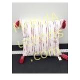 Textured Stripe Toss Pillow W/ Tassels