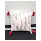 Textured Stripe Toss Pillow W/ Tassels