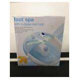 Foot spa with bubbles and heat