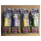 4 PEZ candy and dispenser