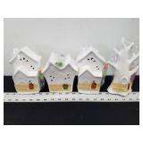 4- P.Y.O. Ceramic House/Tree Figurals