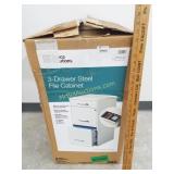 HIRSH 3-Drawer Steel Filing Cabinet W/ Hardware