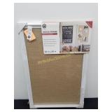 U-Brands 20" x 30" Burlap Bulletin Board - White